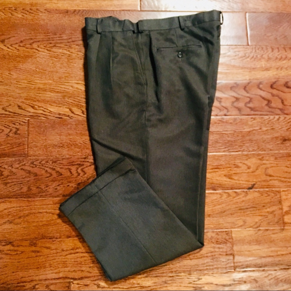 Charcoal gray men’s dress slacks